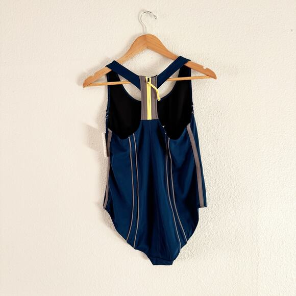 Free People movement Bodysuit Womens medium Navy Delta Activewear - Picture 6 of 9